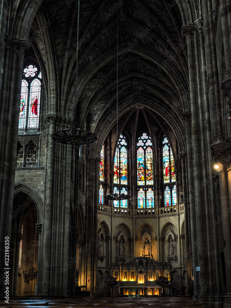 Interior of the Church of St Martial in Bordeaux
