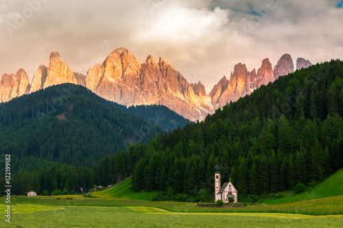 Photography St Johann Church, Val Di Funes, Dolomites, Italy