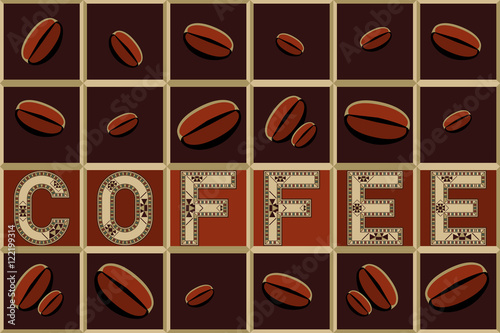 Coffee Word Wood Block Letters