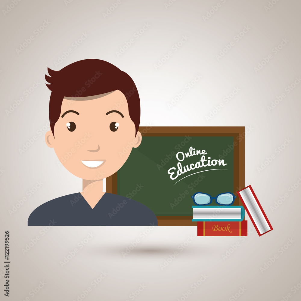 man student online education vector illustration eps 10 man student online education vector illustration eps 10