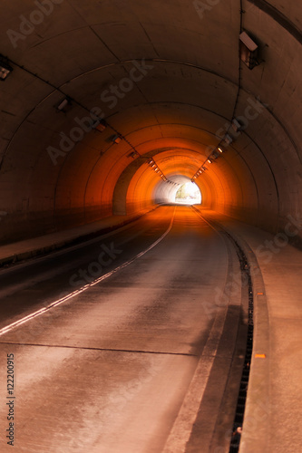 Road tunnel in Oasumi village located at Yamanakako, Yamanashi, Japan. photo