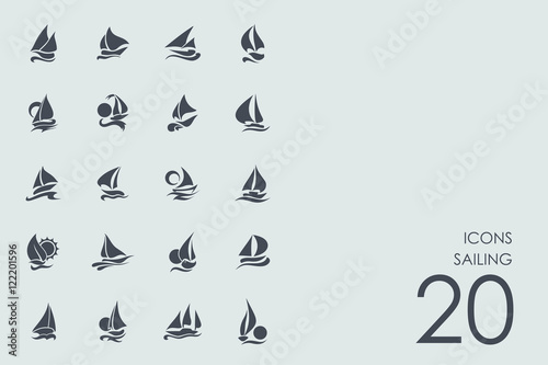 Set of sailing icons
