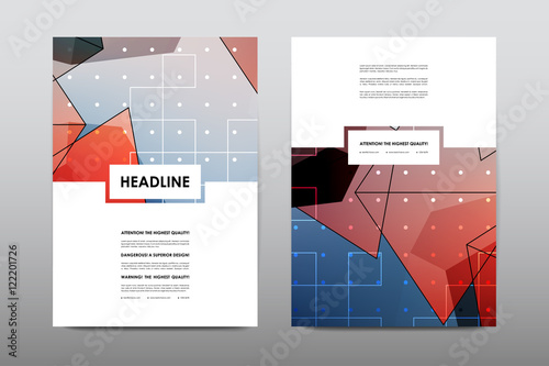 Brochure layout template flyer design vector, Magazine booklet cover abstract background