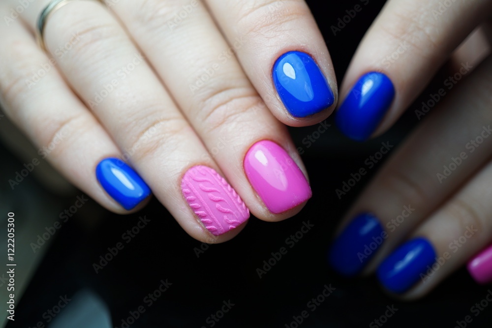 Awesome nails and beautiful clean manicure. Nails are natural, combined manicure.