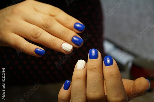 Awesome nails and beautiful clean manicure. Nails are natural, combined manicure.