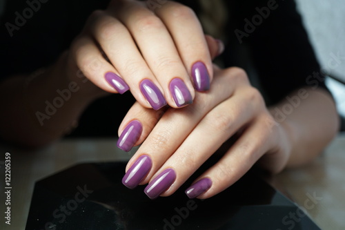 Obraz na plátne Awesome nails and beautiful clean manicure
