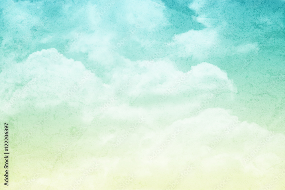 artistic cloud and sky with gradient color and grunge texture
