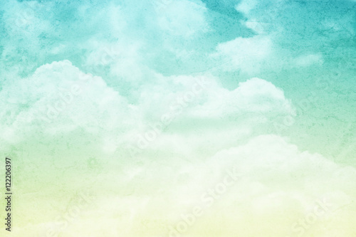 artistic cloud and sky with gradient color and grunge texture