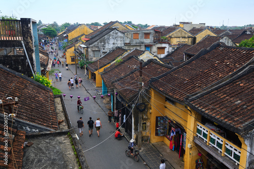 Hoi An Ancient Town (view from top), Quang Nam, Vietnam. Hoi An is recognized as a World Heritage Site by UNESCO.