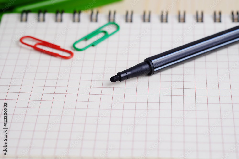 Blank notebook. Blank notebook.