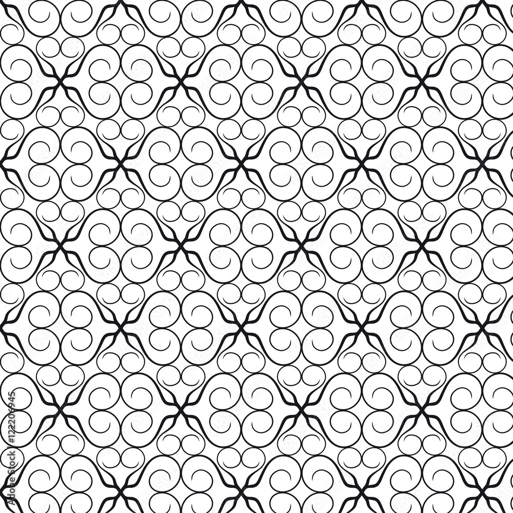 Vector illustration seamless pattern background curls Vector illustration seamless pattern background curls
