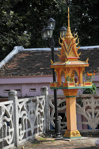 Ang pagoda near Ba Om lake, a famous tourist at Tra Vinh province, Vietnam