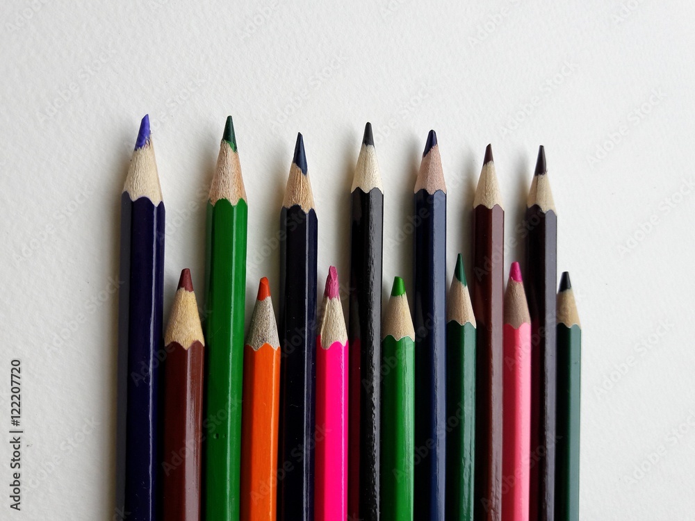 colored pencils on white paper colored pencils on white paper