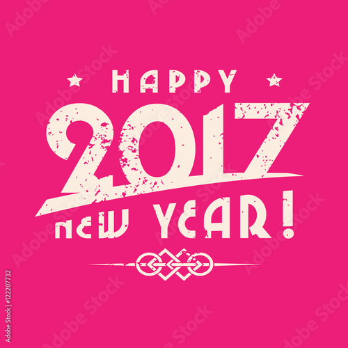 New Year greetings on a pink