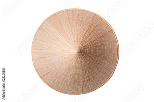 Traditional Vietnamese hat on a white background photo