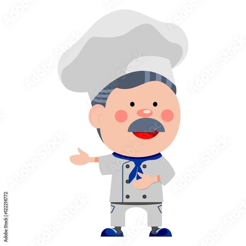 Vector illustration of a smiling chef