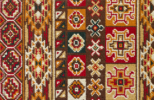 Machine woven rug pattern photo