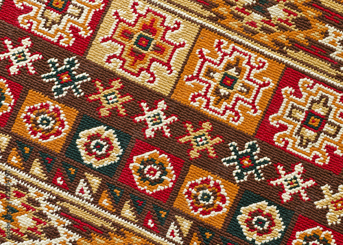 Machine woven rug pattern