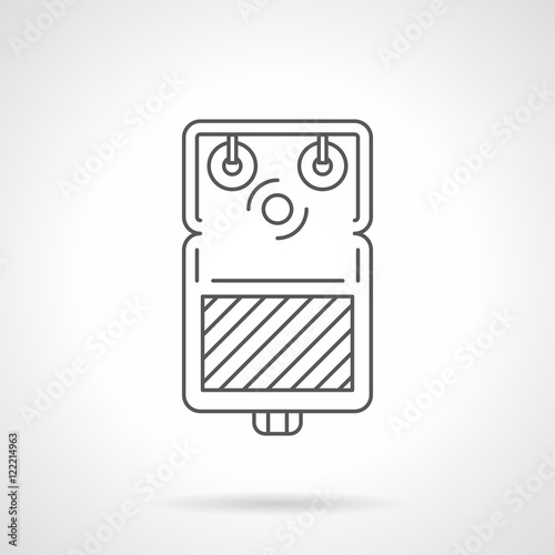 Guitar pedal flat line vector icon