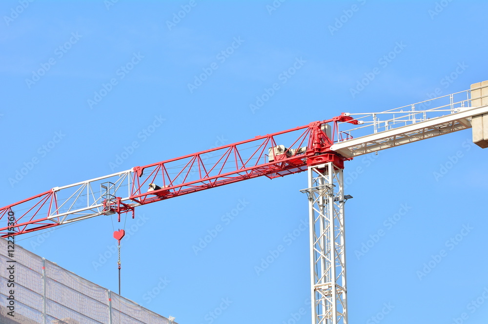 The crane at work