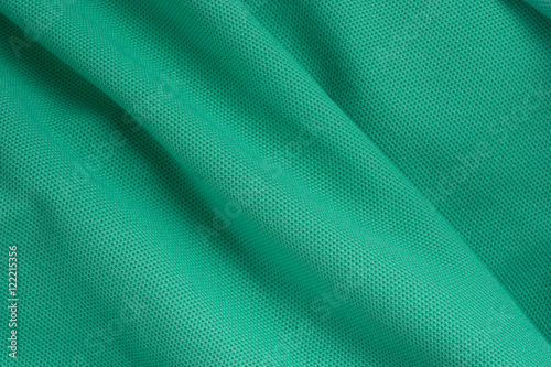 Texture and background of green polyester fabric so beautiful. photo