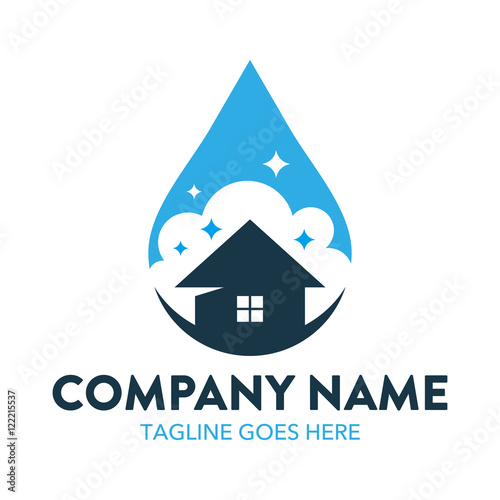 House Cleaning And Maintenance Logo Template