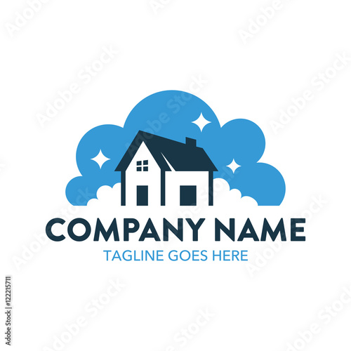 House Cleaning And Maintenance Logo Template