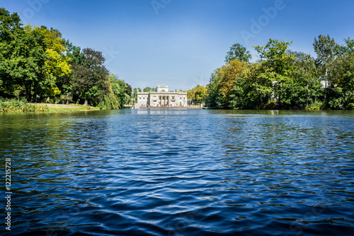 Palace on the Water in Lazienki Park in Warsaw, Poland. Southern facade