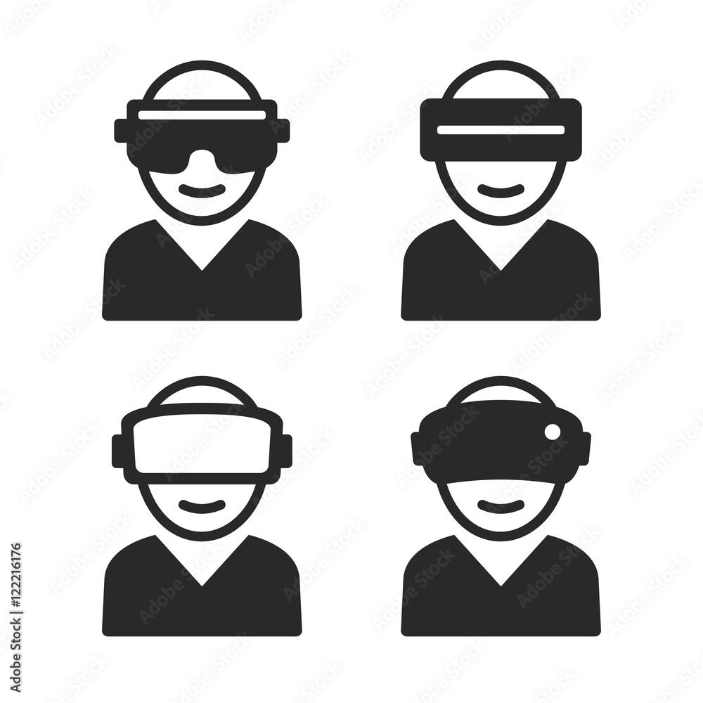 Virtual and Augmented Reality Icon Set. Vector Virtual and Augmented Reality Icon Set. Vector