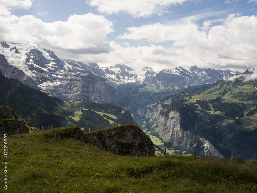 Obraz premium vistas desde Männlichen en Suiza verano 2016 OLYMPUS DIGITAL CAMERA