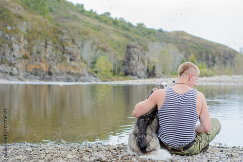 man with dog