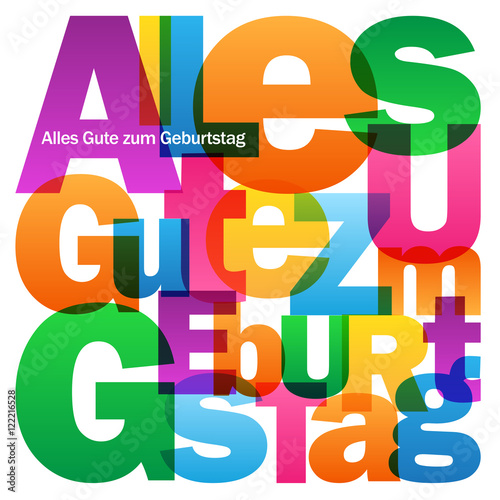 "ALLES GUTE ZUM GEBURTSTAG" Karte 