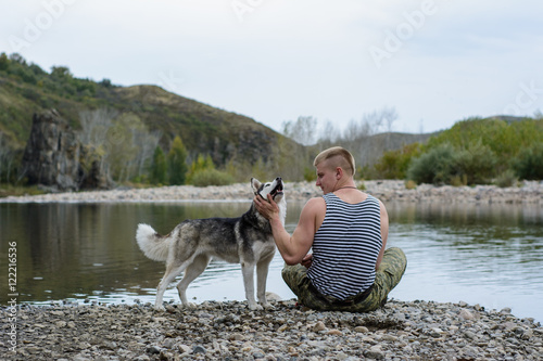 man with dog