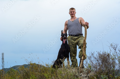 man with dog