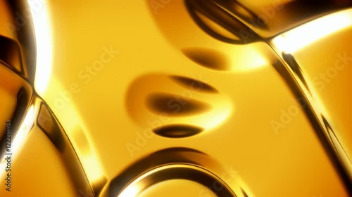 Gold abstract background with soft folds seamless loop