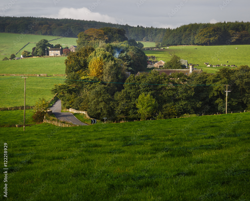 Heath House Farm and surrounding countryside, Longnor