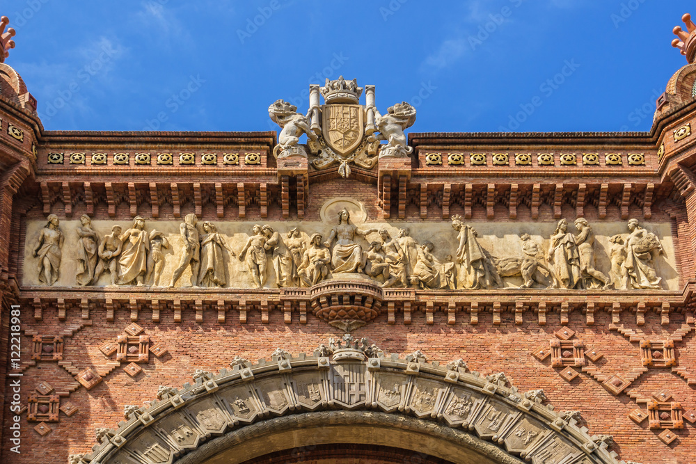 Triumphal Arch (Arco de Triunfo, 1888), Barcelona, Spain.