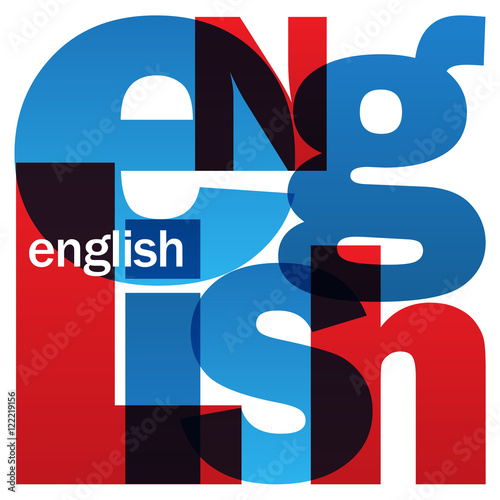 "ENGLISH" Letter Collage
