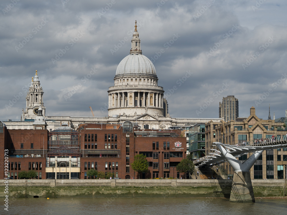 View of St Paul's Cathedral from the Southbank of the Thames