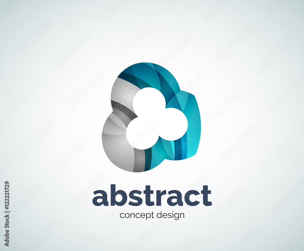 Vector abstruse shape logo template Vector abstruse shape logo template