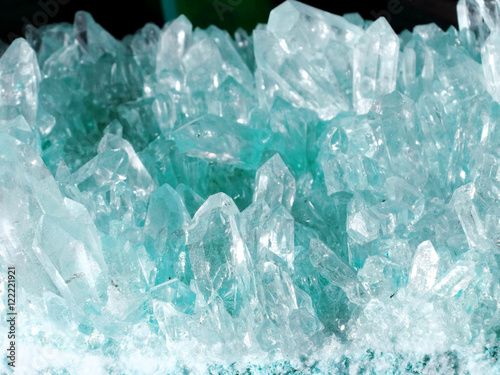 aquamarine crystal quartz geode geological crystals