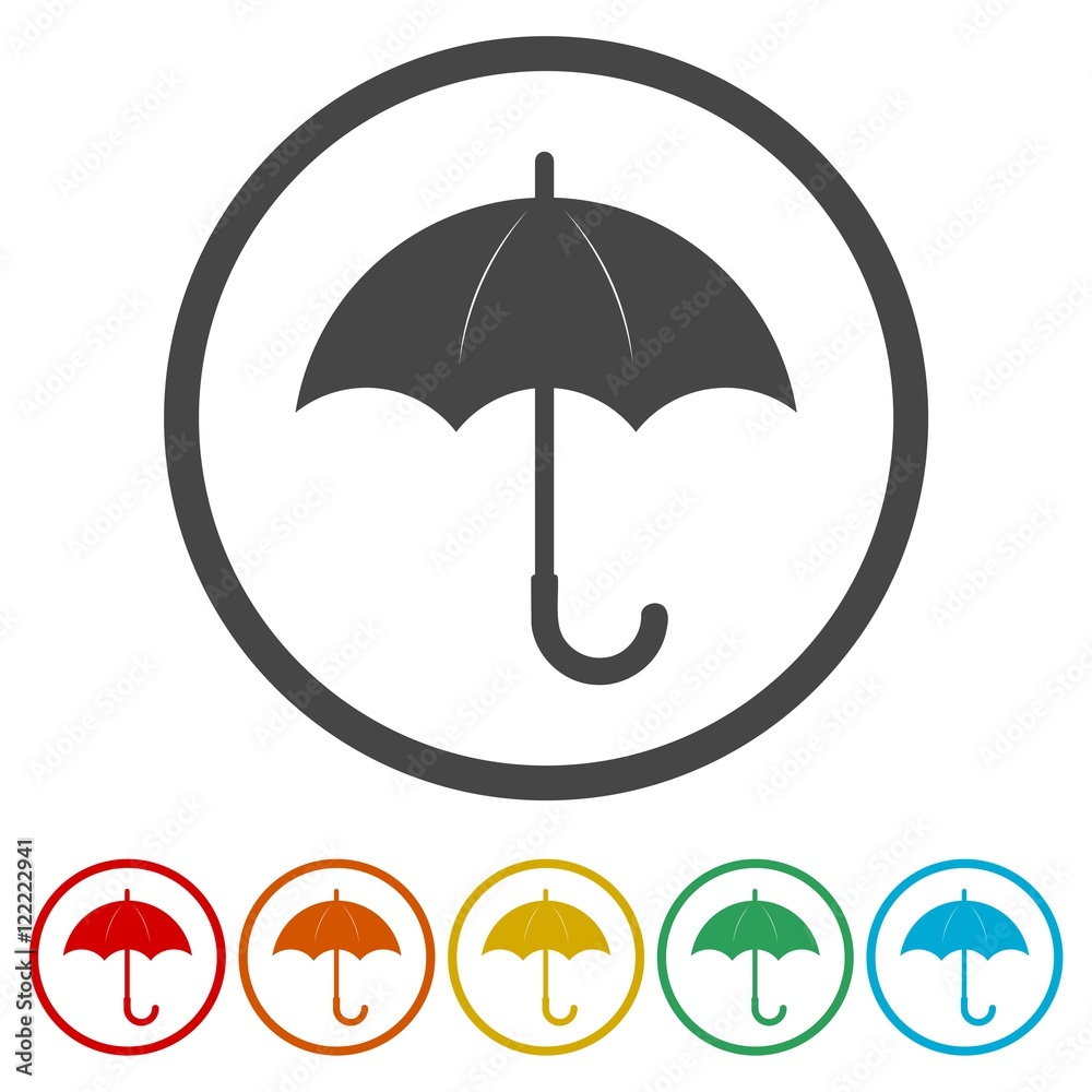 Umbrella sign icon. Rain protection symbol.