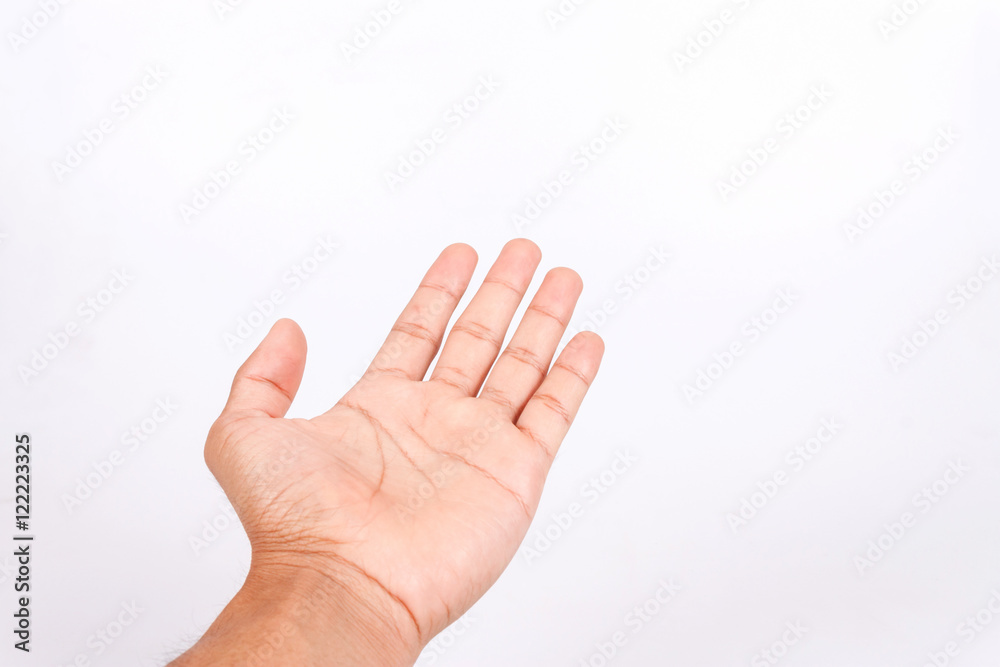 man teen hand to hold gadget, isolated on white background man teen hand to hold gadget, isolated on white background