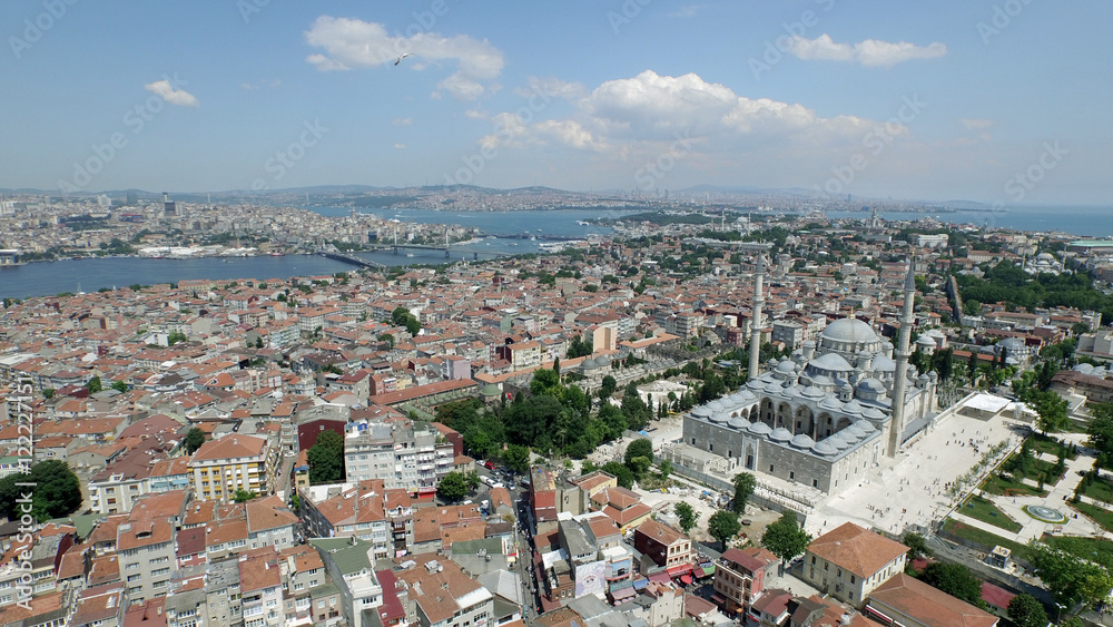 Aerial view of the Istanbul historical peninsula