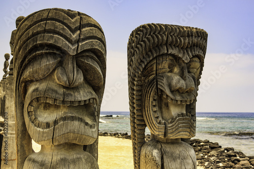 Statues on the  Big Island of Hawaii photo