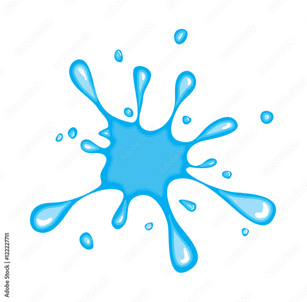 water ink blob, blot, splash  vector symbol icon design. Beautif