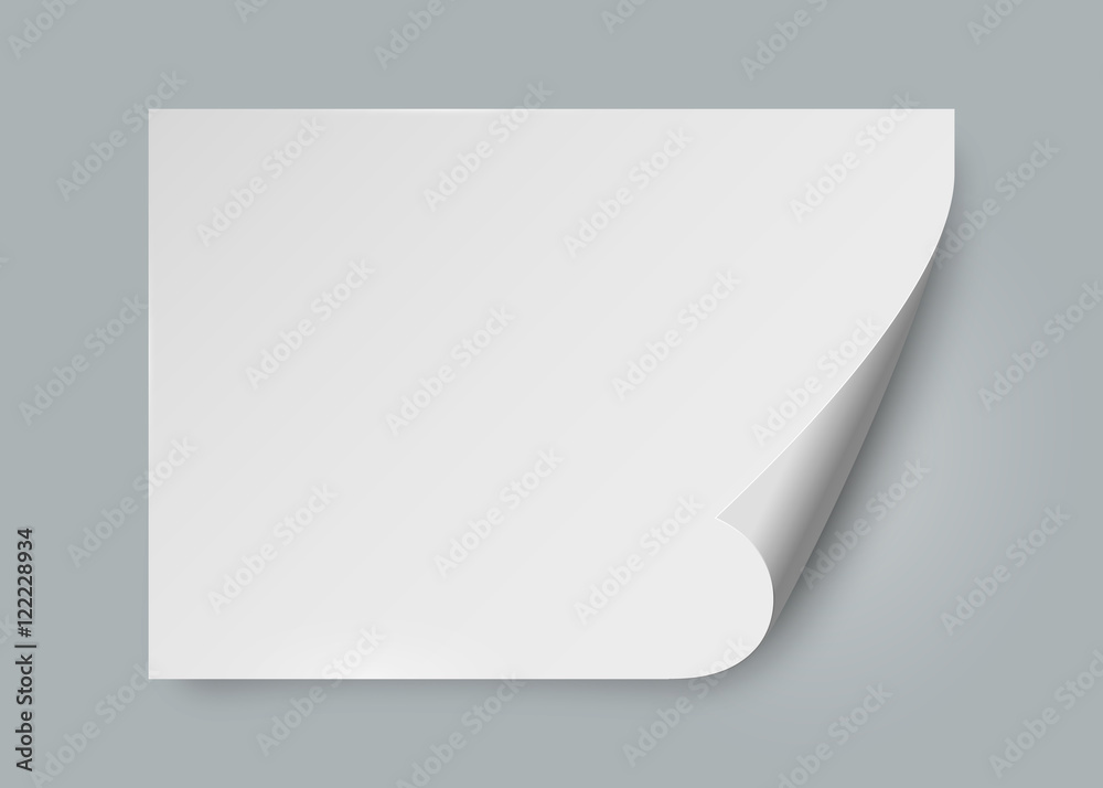 Empty paper sheet. Isolated on gray background. Vector illustration, eps 10. Empty paper sheet. Isolated on gray background. Vector illustration, eps 10.