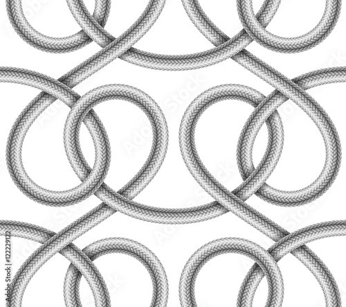 Vector seamless pattern of  braided cable