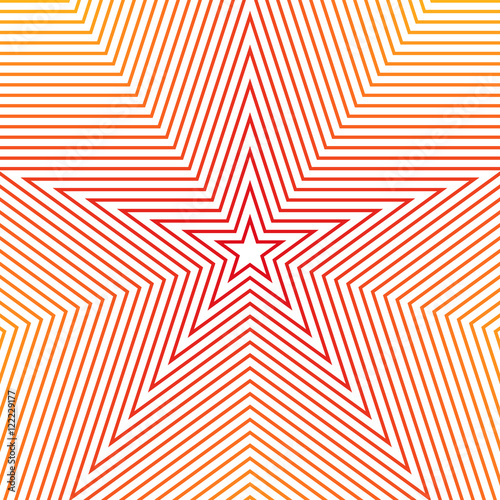 Concentric stars on a white background vector illustration