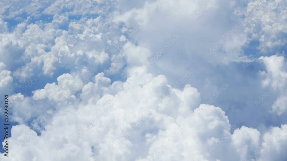 View of cloudscape from airplane View of cloudscape from airplane